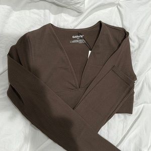 Garage Deep V crop top